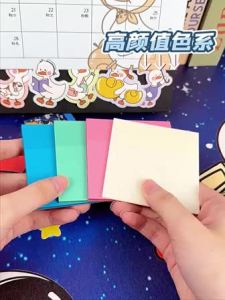 PET Color Transparent Note Paper Label Stickers - highly Water-resistant - Office supplies - Student Stationery