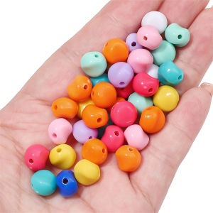 10mm Solid Color Acrylic Stone Shape Beads Loose Spacer Beads for Necklace Bracelet Keychain DIY Jewelry Making Accessories