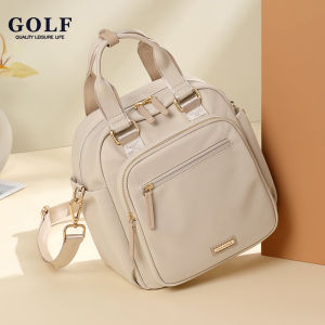 GOLF QUALITY Fashionable Womens Small Backpack Oxford Cloth Travel Commuter Backpack Mini Dual Shoulder Bag Waterproof Females Schoolbag 10.9 inch iPad Bag Zipper Closure