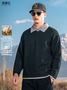 Enjeolon | Pullover Mock Layer Sweater