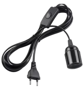 E27 Lamp Base 1.8m Power Cord Cable EU Plug with Switch Wire for Pendant LED Bulb Hanglamp Suspension Socket Holder