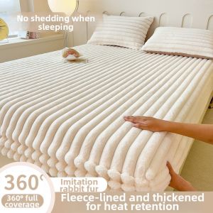 Warm and Anti-slip Rabbit Fur-like Bed Skirt