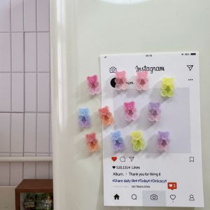 Creative Mini Cartoon Bear Candy Fridge Magnet Gradient Sugar Simulation Decoration Magnetic Stick Hole Board Decorations