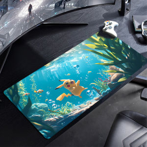 Potdemiel | Extra Large Gaming Mouse Pad P-Pikachus anime Computer Gamer Laptop Keyboard Carpet Mouse Mat Non-Slip Rubber Table Rug