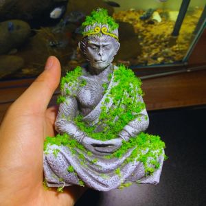 Rêu nhựa mix 3 màu trang trí layout bể cá thủy sinh tiểu cảnh gắn trang trí decor cây xanh.