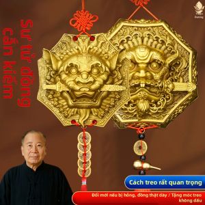 SHANYANG | Protection Door Guardian Hanging Lion Head Eight Trigram Mirror