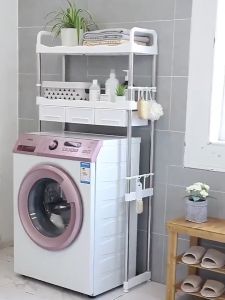 Smartchoice Rak mesin cuci rangka stainless lengkap dengan laci dan gantungan hook