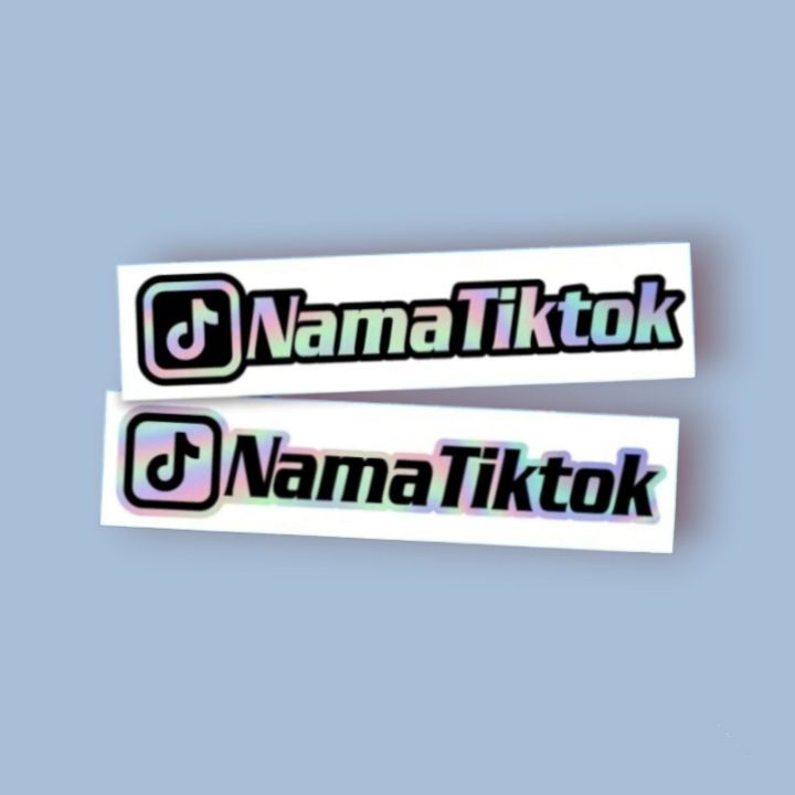 stiker cutting logo timbul request nama tktok Lazada Indonesia