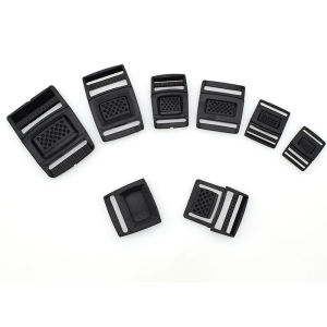 10Pcs Black Plastic Ladder Lock Buckle Adjustable Webbing Slider for Backpack Dog Collar DIY Bag Accessories 15/20/25/32mm