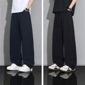 izzue | Linen Tencel Lyocell Breathable Drape Loose Straight Casual Pants