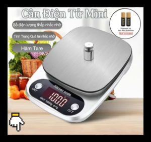 Cân tiểu ly nhà bếpCân Tiểu Ly Tiện Dụng Nhỏ Gọn Chính XácCân tiểu ly điện tử KILTCHEN SCALE 3KG/1G Mua Cân Nhà Bếp  + Tặng Kèm Pin AA