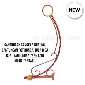 gantungan sangkar kandang burung kenari murai besi ulir