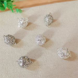 Powerful Magnet Clasp Necklace Scarf Square Diamond Embedded Attracting Connector DIY Jewelry Accessories Alloy/Plated Silver/Plated Gold