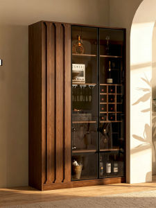 New High-end Glass Wine Cabinet For Living Room Use Luxury Style