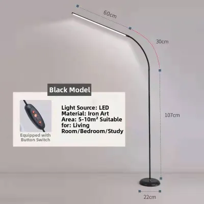 Ultra-Bright LED Floor Lamp Study Work Eye-Protection Atmosphere Light Living Room Bedroom Bedside Standing Desk Lamp