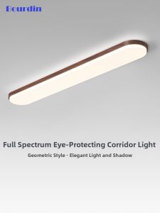 FANZHEN | Retro Walnut-colored Eye-protective Long Strip Ceiling Light