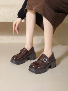 Josiny | Platform Increasing Chunky Heels Women Loafers