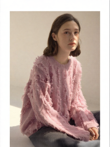 epoque de rueen | Romantic Flower-cut Tassel Craft Soft & Comfortable Slim-fit Sweater