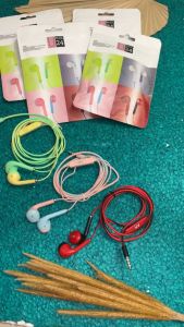 JA Handsfree U24 Macaron 2 tone / Earphone Macaroon glossy Color Hifi Extra Bass