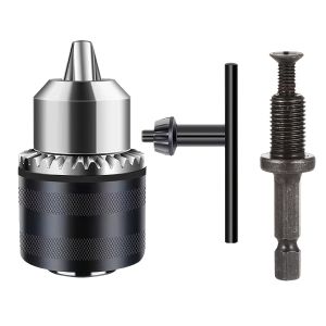 Đầu Kẹp Mũi Khoan 1.5-10mm Có Chìa Khóa Để Thay Thế Máy Khoan Bàn Khớp Nối 3/8-24UNF Phụ Kiện Máy Khoan Tác Động Phụ Kiện Máy Công Cụ Phụ Kiện Chế Biến Gỗ Cacbua Vonfram