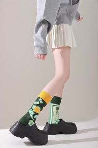 Christmas Original AB European & American Fashion Mens & Womens Socks - Trendy Colorful Cotton Socks with Medium & Tall Design
