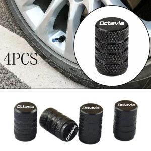 Car Wheel Tire Valve Caps Tyre Stem Covers Airdust Waterproof For Skoda Octavia Accessories