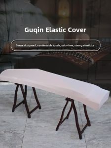 Elegant Milk Silk Universal Dust Cover for Guzheng Washable Non-Fading Elastic Cover High Quality Instrument Accessories