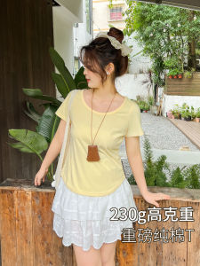 DM100 plus Size round Neck Basic Casual T-Shirt Multi-Color Summer New Arrival Womens Fashion Top Casual Versatile Base Shoulder