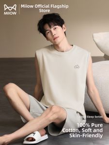 MiiOW | Cotton Light Vest and Shorts Loungewear Set Large
