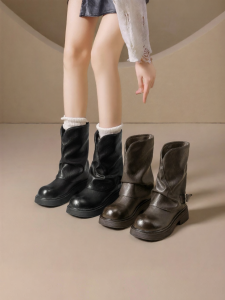 Josiny | British Style Autumn Thick Heel Boots