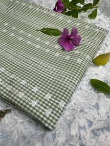 [ VẢI NAKI ] Vải Kate Caro 3ly in hoạ tiết hoa khổ 145m lên áo sơ mi đầm váy đồ bộ..