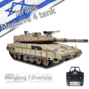 JDD[Fast Delivery][Available Original]Heng Long 1:16 3958 IDF Merkava MkLV RC Main Battle Tank FPV Upgrade Edition Mainboard Metal Suspension Arm Car Toys Gifts