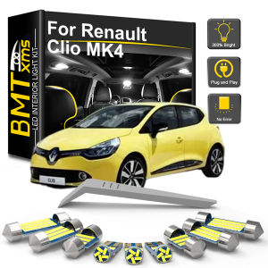 6PCS LED Interior Light Bulb Kit For Renault Clio MK4 2013 2014 2015 2016 2017 Car Dome Trunk Lamp CanbusMap Dome Reading Light
