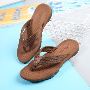 Flip Flops Mens Summer Outwear Tide Rubber Non Slip Casual Plus Size Sandals Beach Flip-Flops Summer Abrasion Resistant Outdoor