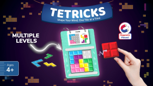 Smartivity Tetricks - Magnetic Puzzle Game for Kids 4–8 Years | 30+ Fun Brain Challenges with 6 Magnetic Shapes | Learning Toy | Educational Toy