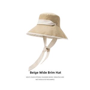 FANCET | Breathable Linen Wide Brim Sun Hat Foldable