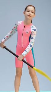 Đồ bơi giữ nhiệt bé gái Dive and Sail size 12kg - 30kg | Bộ bơi trẻ em chống lạnh ngăn tia UV