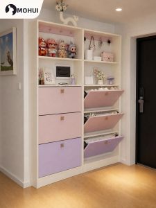 MOHUI | Dopamine Style Multicolor Design French Style High Capacity Entryway Cabinet