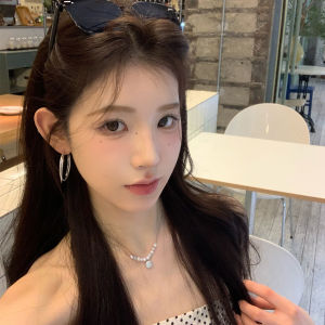 Elegant Silver Flash Double Layer Circle Earrings Womens Simple Luxury Large Hoop Earrings Fashionable Unpierced Ear Jewelry