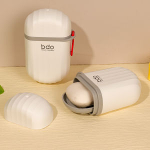 ภาชนะใส่กระเป๋าโน้ตบุ๊คจานรองสบู่พลาสติกพร้อมฝาปิดกล่องใส่สบู่ทนทานปิดผนึกอย่างดีออแกไนเซอร์สำหรับห้องน้ำกลางแจ้งในบ้านการเดินป่า