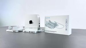 PULWTOP Mac mini M4 Hub with HDMI 4K & M.2 SSD USB A/C 10Gbps Audio USB A 2.0 SD/TF for Mac mini M6 M5 Pro M4/M4 Pro