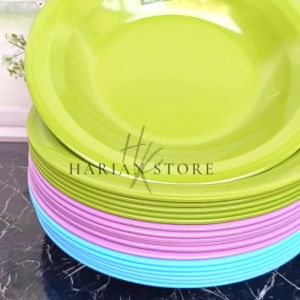 3 PCS PIRING MAKAN MELAMIN 9INCH MELAMIN GOLDEN CAP IKAN TEBAL DAN TERLARIS