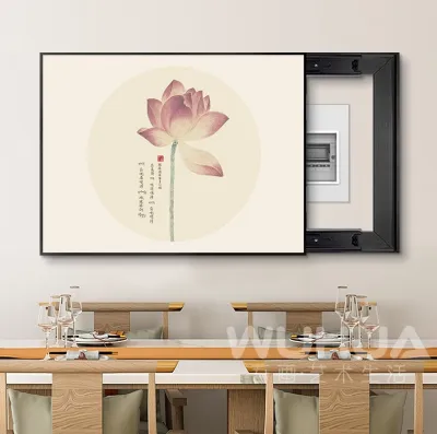 XIANGTUYIN | Zen Heart Sutra Decorative Painting for Electrical Box No Drilling New Chinese Style