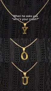 HABIB 916/22K Yellow Gold Alphabet Pendant STP