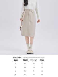 Slim Fit Office Interview Black Half Skirt For Petite Women