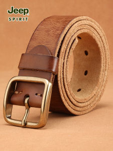 JEEP SPIRIT | Dây Nịt Da Retro Dễ Thương Với Khóa Đinh Và Khóa Đồng Handmade 100% Da Bò Cao Cấp