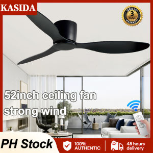 KASIDA New 42/52inch Industrial ceiling fan with remote control Nordic ceilings fan 6 Speeds Inverter Silent ceiling fan big size Energy Efficient Dc Motor ceiling fan heavy duty ceiling fan for living room diningroom Office Gym