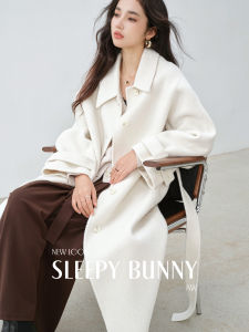 Lapel Elegant Double-sided Womens Wool Coat