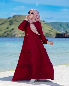 baju muslim dress gamis gaun wanita perempuan dewasa lengan panjang kondangan zalia arrafi bahan rayon motif rempel adem ori premium lebaran idul fitri terbaru terlaris terkini kekinian fashion viral 2022 gratis ongkir CoD bayar di tempat