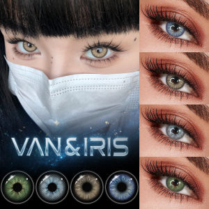 Visuashow Color Contact Lens for Eyes Blue Gray Soft Beauty Eye Makeup Brown Cosmetic Lens Yearly Green Lenses 14.5mm 1pair/2pcs